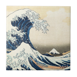 Azulejo De Cerâmica Excelente Wave Off Kanagawa por Hokusai Art Japonê
