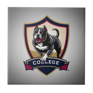 Azulejo De Cerâmica Executando Logotipo da Faculdade PitBull