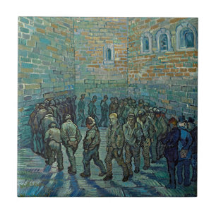 Azulejo De Cerâmica Exercício de prisioneiros de Vincent van Gogh