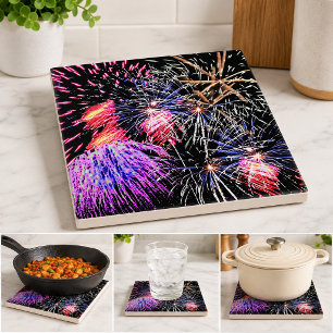 Azulejo De Cerâmica Exibição do Fireworks
