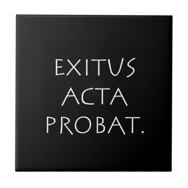 Azulejo De Cerâmica Exitus Acta Probat (Frente)
