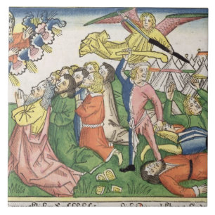 Azulejo De Cerâmica Êxodo 32 15-23 Moses que quebra as tabuletas de