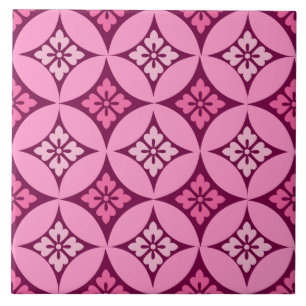 Azulejo De Cerâmica Expedição com Motif Flor, Rosa e Borgonha