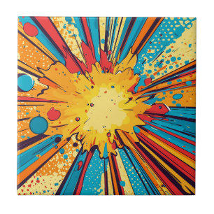 Azulejo De Cerâmica Explosão de Pop de estilo cômico (11)