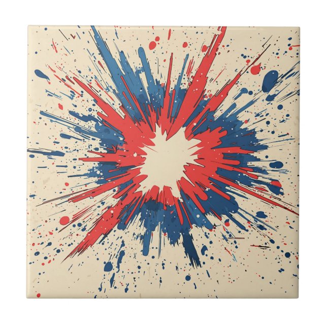 Azulejo De Cerâmica Explosão de Pop de estilo cômico (5) (Frente)