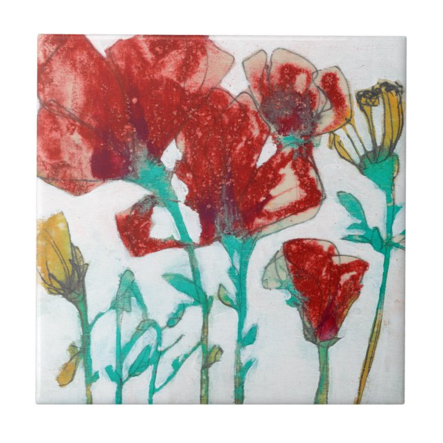 Azulejo De Cerâmica Expressão de Flor II (Frente)