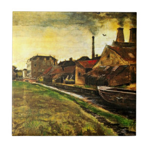 Azulejo De Cerâmica Fábrica de ferro em Haia por Vincent van Gogh