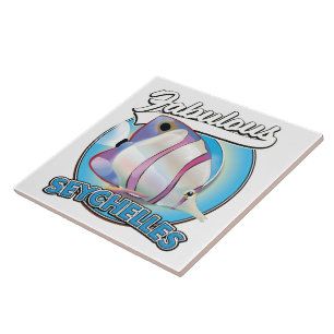 Azulejo De Cerâmica Fabuloso logótipo do Retro das Seicheles