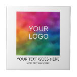 Azulejo De Cerâmica Faça o upload personalizado do seu próprio logotip<br><div class="desc">Modelo personalizado envie os Azulejos cerâmicos Quadrados do logotipo da sua empresa comercial.</div>