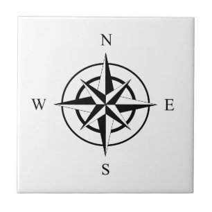 Azulejo De Cerâmica Face de Compass Náutico