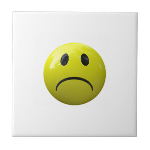 Azulejo De Cerâmica face infeliz emoji