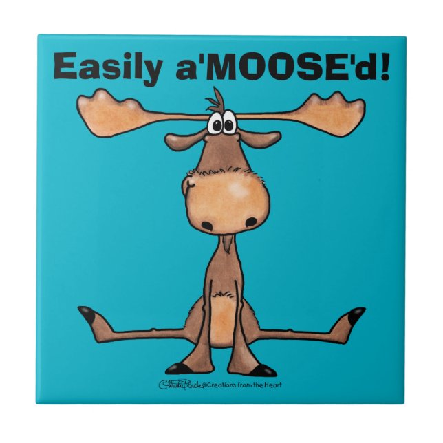 Azulejo De Cerâmica Facilmente A'Moose"d (Frente)