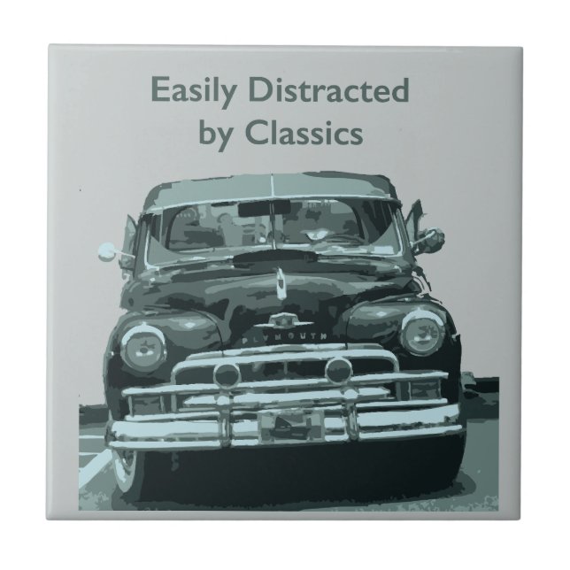 Azulejo De Cerâmica Facilmente Distraído por Clássicos (Frente)