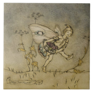 Azulejo De Cerâmica Fada de Arthur Rackham , ilustração 'de um Mids