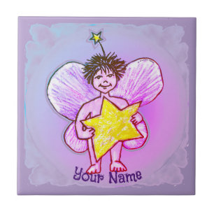 Azulejo De Cerâmica Fada Estrela