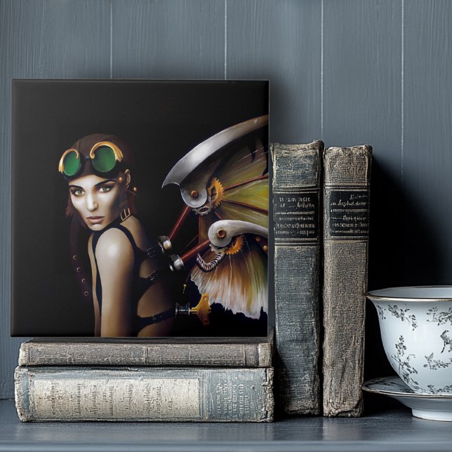 Azulejo De Cerâmica Fada Mecânica Steampunk (Criador carregado)