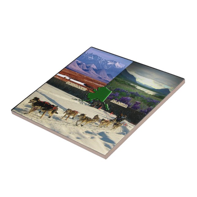 Azulejo De Cerâmica Fairbanks, Alaska Collage (Lateral)