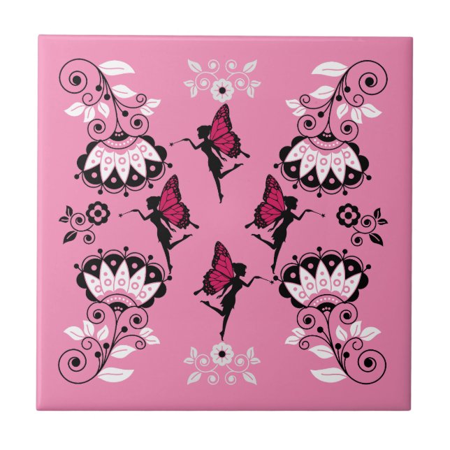 Azulejo De Cerâmica Fairy Princess Pattern Impressão (Frente)