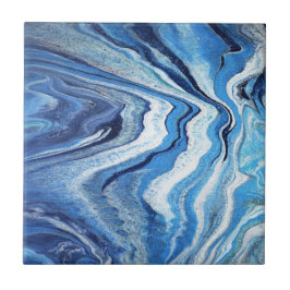 Azulejo De Cerâmica Faísca azul de Geode