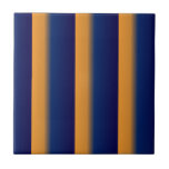 Azulejo De Cerâmica Faixa Azul e Laranja<br><div class="desc">Bela faixa laranja com uma faixa azul.</div>