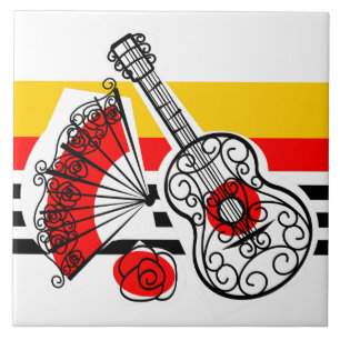 Azulejo De Cerâmica Faixa Clássica de Souvenirs em Espanha