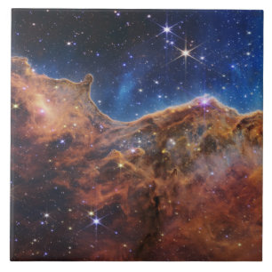 Azulejo De Cerâmica Falésias Cósmicas Nebulosa Carina Espaço Telescópi