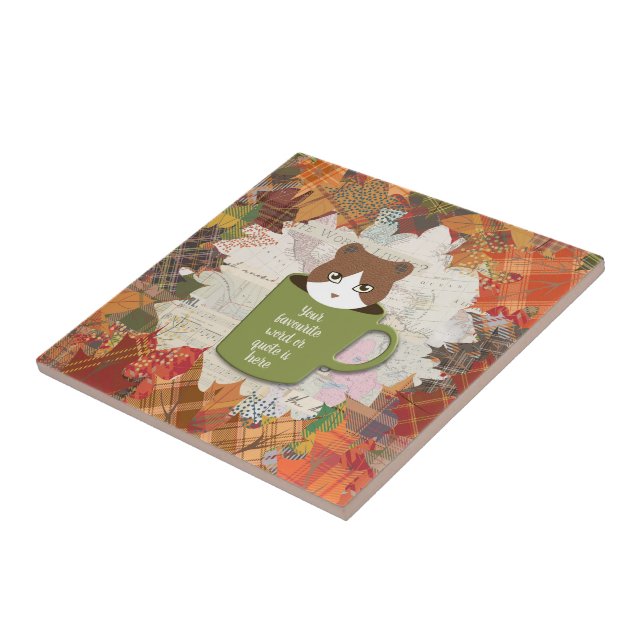 Azulejo De Cerâmica Fall Break Cat (Lateral)