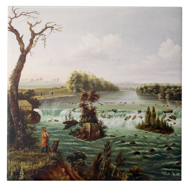 Azulejo De Cerâmica Falls of Saint Anthony by Henry Lewis (Frente)