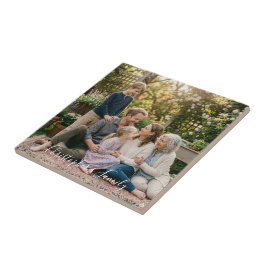 Azulejo De Cerâmica Família Elegante Foto Personalizada