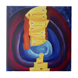 Azulejo De Cerâmica Família Junta Retrato Moderno Pintura