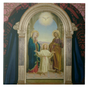 Azulejo De Cerâmica Família santamente, 1898 (tempera no painel)