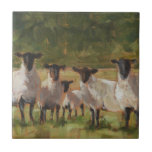 Azulejo De Cerâmica Família Sheep<br><div class="desc">Família Ovino II por Ethan Harper. Um grupo de ovelhas feitas em pincel.</div>