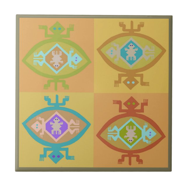 Azulejo De Cerâmica Família Tortuga Sudoeste (Frente)