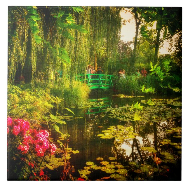 Azulejo De Cerâmica Familiares Claude Monet Giverny Pond Lily (Frente)
