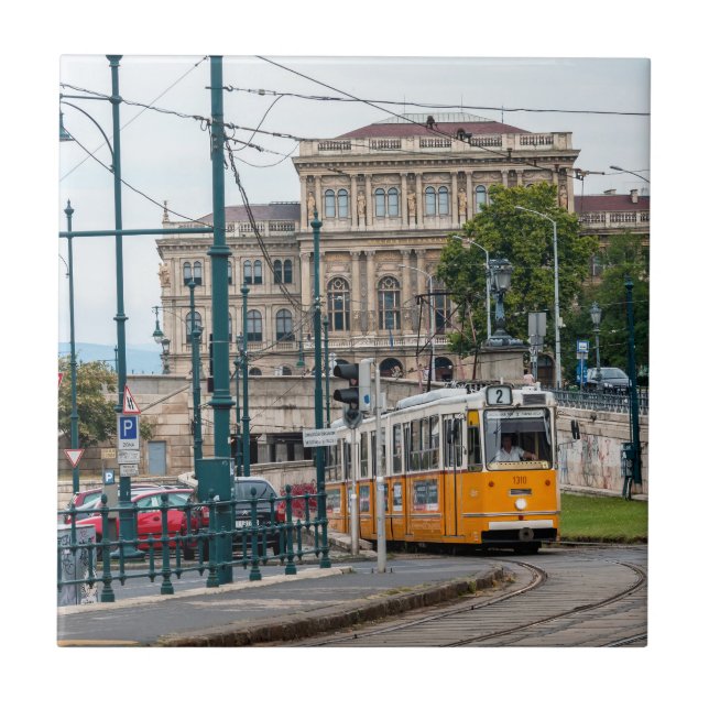 Azulejo De Cerâmica Famoso Tramway 2 em Budapeste, Hungria (Frente)