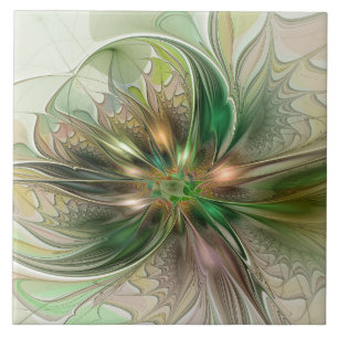 Azulejo De Cerâmica Fantasia Abstrata Moderna Colorida Fractal