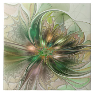 Azulejo De Cerâmica Fantasia Abstrata Moderna Colorida Fractal