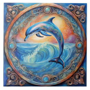 Azulejo De Cerâmica Fantasia de golfinho