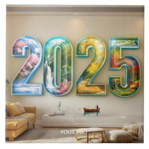 Azulejo De Cerâmica Fantasia Fofa 2025 Quatro Números
