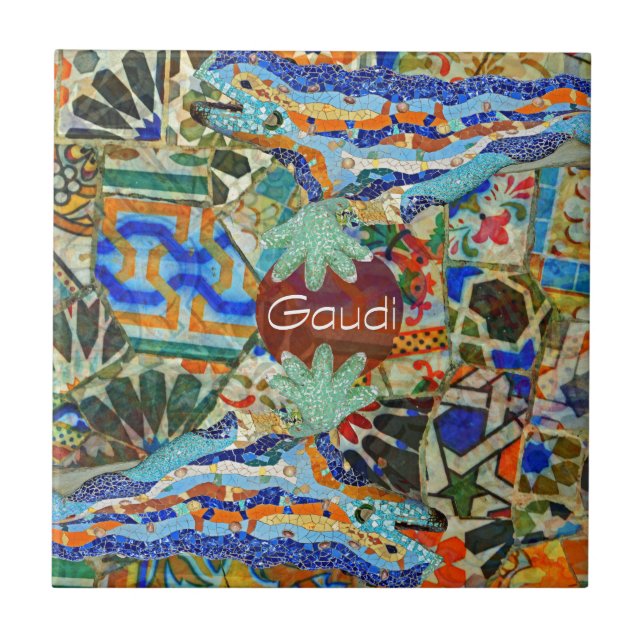 Azulejo De Cerâmica Fantasia. Gaudi. Imagem 1 (Frente)