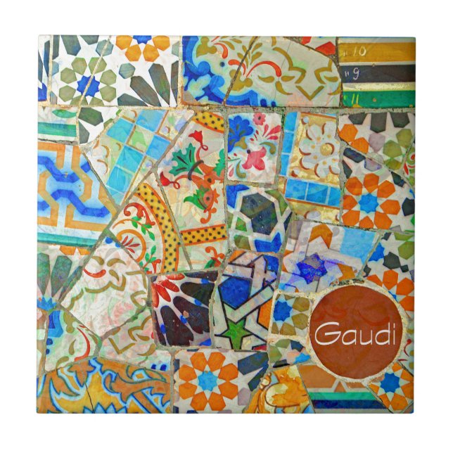 Azulejo De Cerâmica Fantasia. Gaudi. Imagem 2 (Frente)