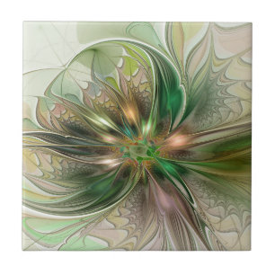 Azulejo De Cerâmica Fantasia Moderna Abstrata Colorida Fractal
