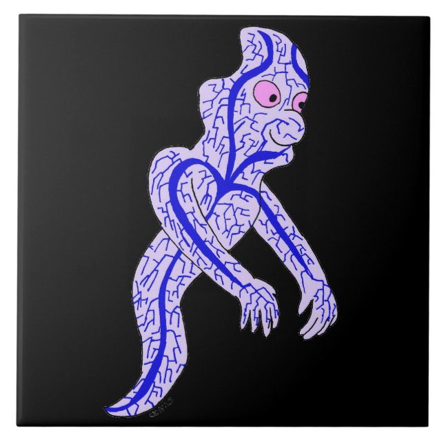 Azulejo De Cerâmica Fantasma circulatório (Frente)