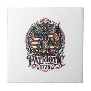 Azulejo De Cerâmica Fantasma Patriótico Patriota Horror Monstro Patrio