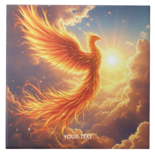 Azulejo De Cerâmica Fantasy Cuja Flaming Phoenix Sobe
