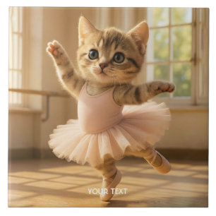 Azulejo De Cerâmica Fantasy Cute Kitten Small Ballerina