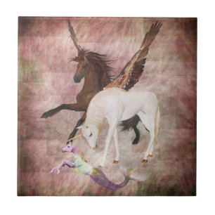 Azulejo De Cerâmica Fantasy Horses