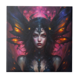 Azulejo De Cerâmica Fantasy Lindas Flores Pixie Fairy Princess