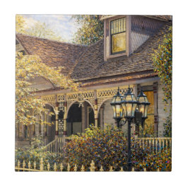 Azulejo De Cerâmica Fantasy Victorian Gingerbread I