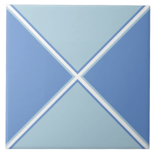 Azulejo De Cerâmica Farinha de milho e cruz de diamante azul claro e b